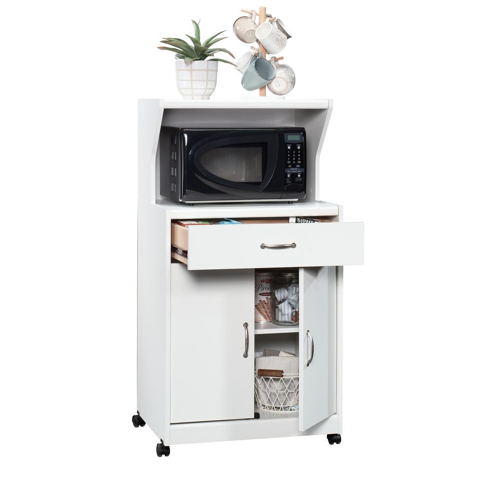 Microwave/Kitchen Cart Glacier White