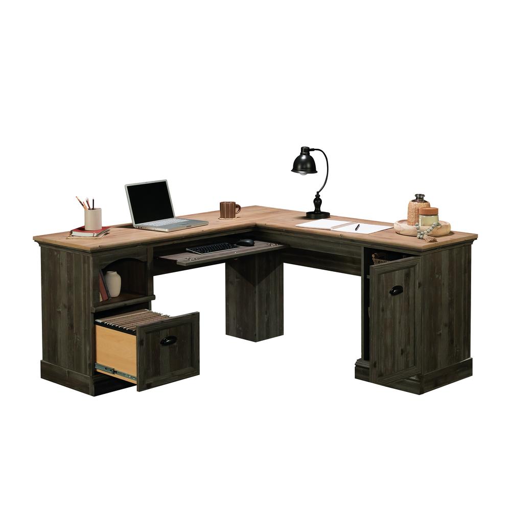 Sonnet Springs L Desk in Pebble Pine