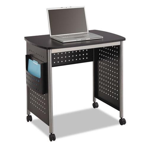 Scoot Desk, 32.25" x 22" x 30.5", Black/Silver