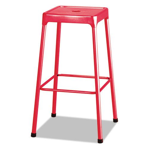 Bar-Height Steel Stool, Red