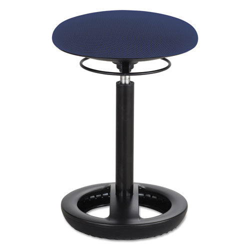 Twixt Desk Height Ergonomic Stool, 22.5" Seat Height, Supports up to 250 lbs., Blue Seat/Blue Back, Black Base