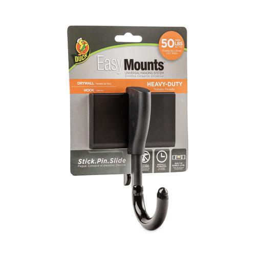 Duck EasyMounts Medium Hook, Fiberglass, Black, 50 lb Capacity