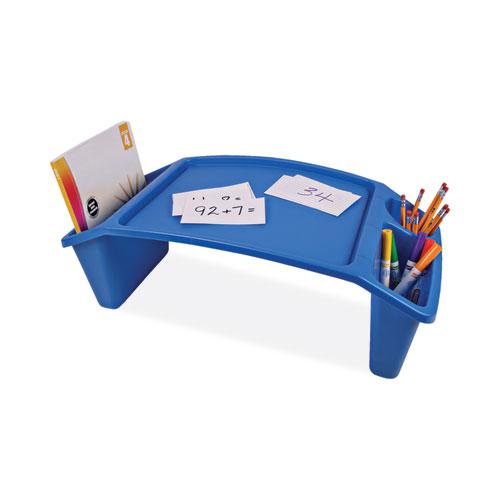 Antimicrobial Lap Desk, Rectangular, 23.35w x 12d x 8.53h, Blue