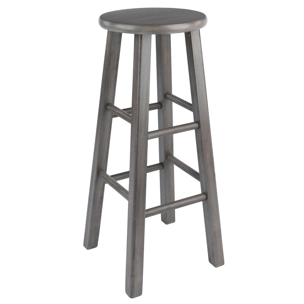 Ivy Bar Stool, 29", Rustic Gray Finish