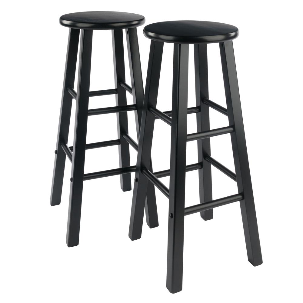 Element Bar Stools, 2-Pc Set, Black