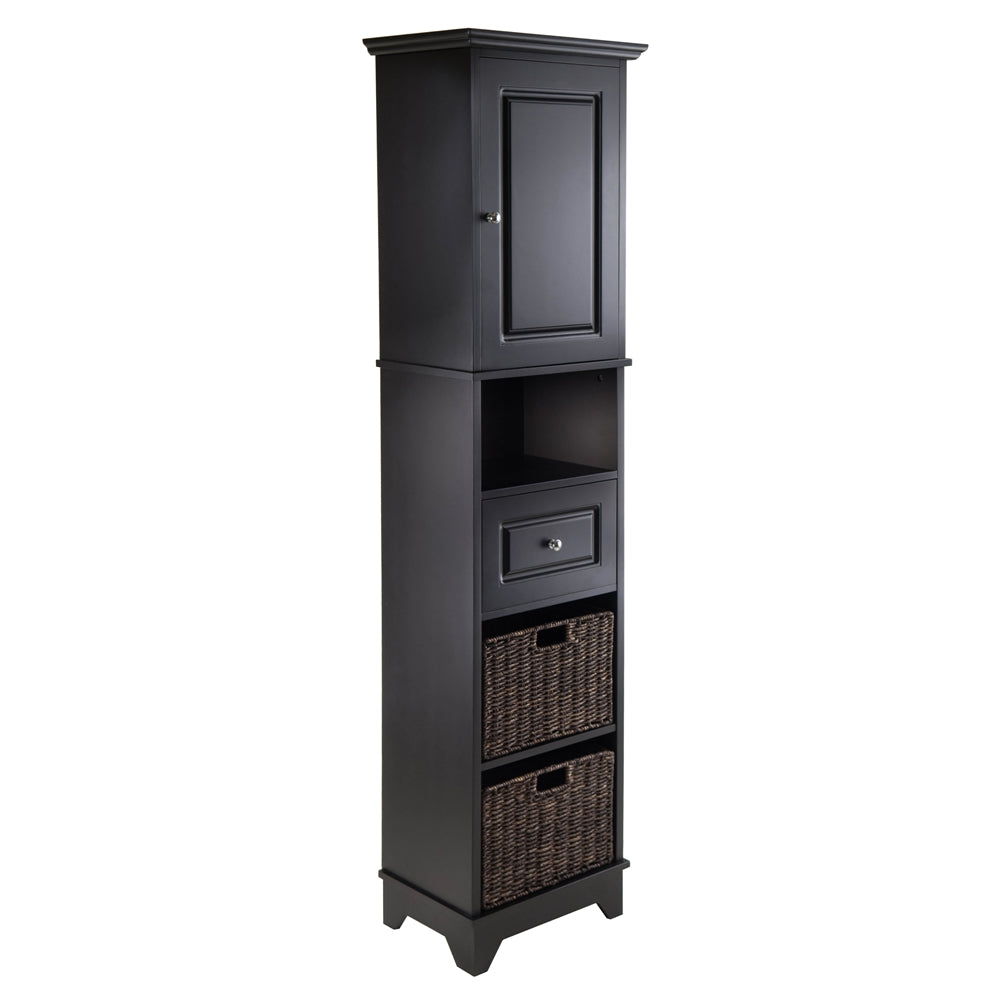 Wyatt Tall Cabinet with Baskets, Drawer, Door