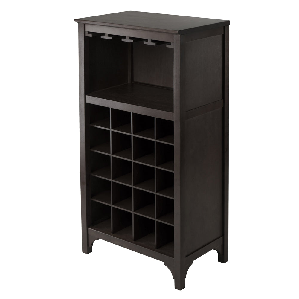 Ancona Modular Wine Cabinet with Glass Rack & 20-Bottle