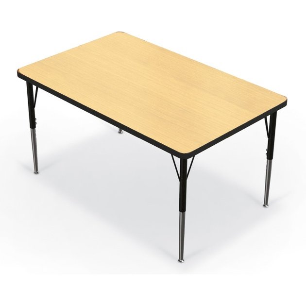 Activity Table - 30"X48" Rectangle - Fusion Maple Top Surface - Black Edgeband