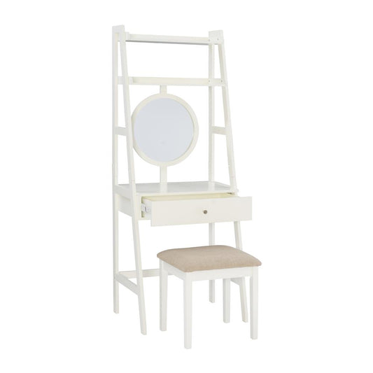 Lilymae Leaning Vanity With Stool