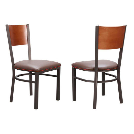 Elmer Side Chair Brown Set Of 2