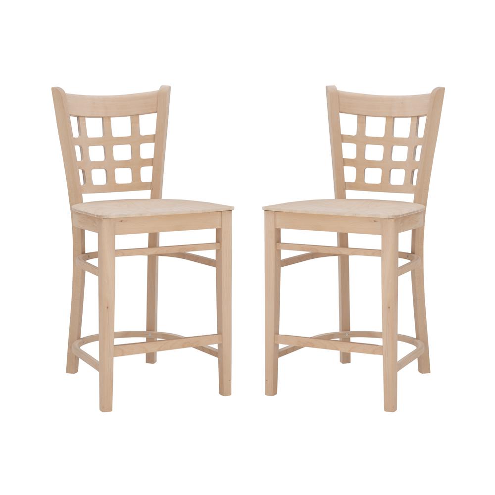 Lola Counter Stool Unfinished Set Of 2