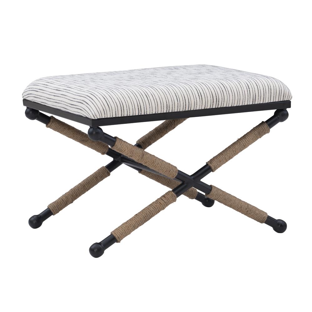 Ashburn Campaign Accent Stool Striped