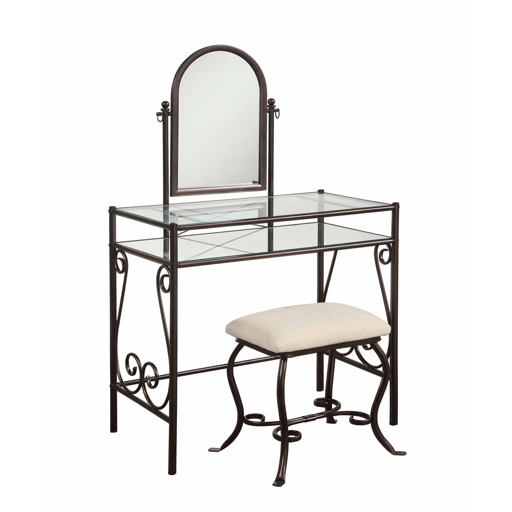 Clarisse Metal Vanity Set