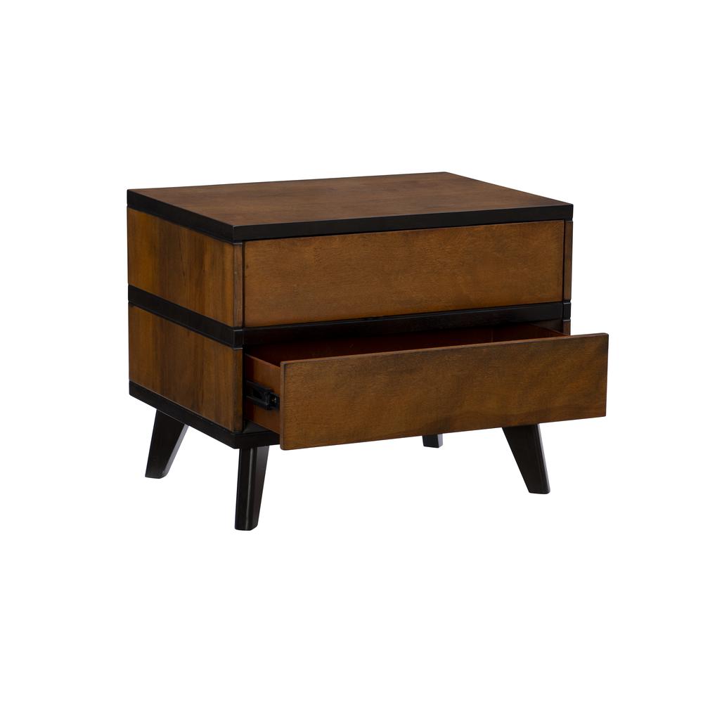 Mid Century Two Drawer Nightstand