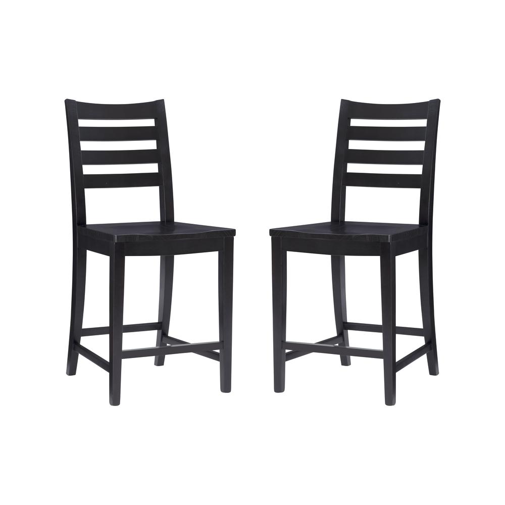 Flynn Counter Stool Black Set Of 2