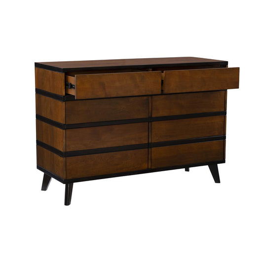 Mid Century Six Drawer Dresser