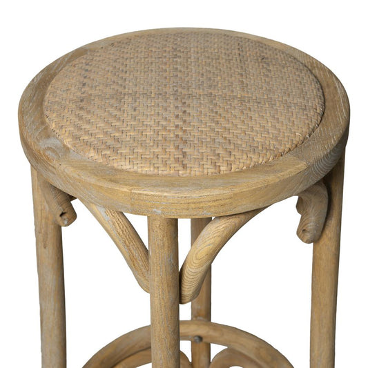 Rae Rattan Seat Backless Bar Stool