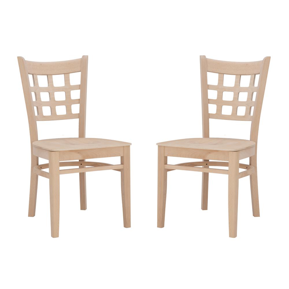 Lola Side Chair Unfinished Set Of 2