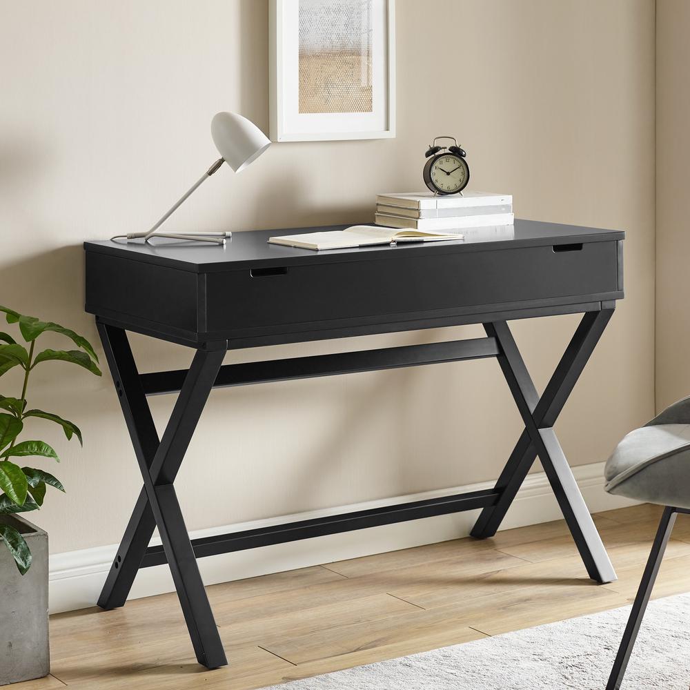 Peggy Lift Top Desk, Black