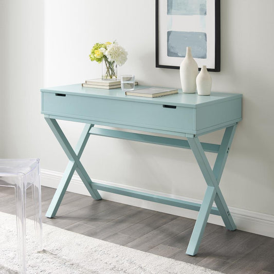 Peggy Lift Top Desk, Turquoise