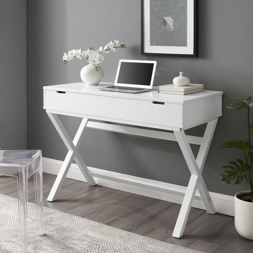 Peggy Lift Top Desk, White