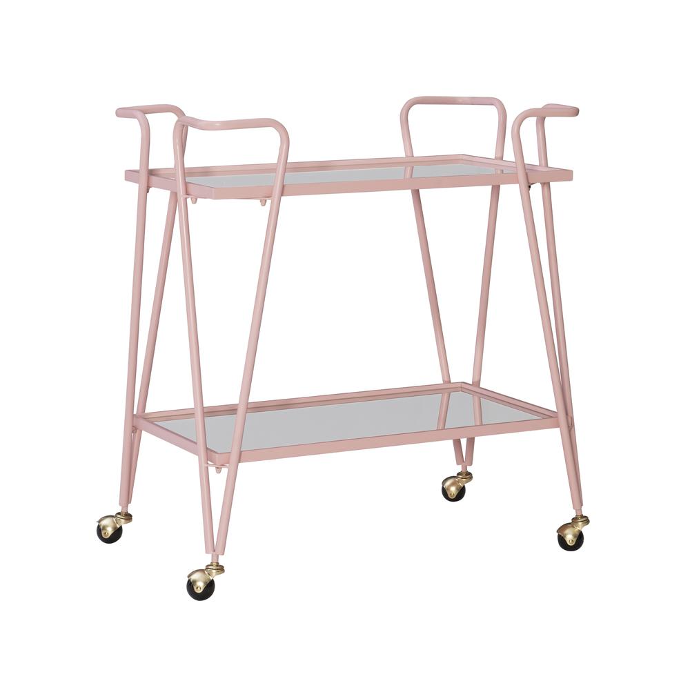 Pink Mid-Century Bar Cart