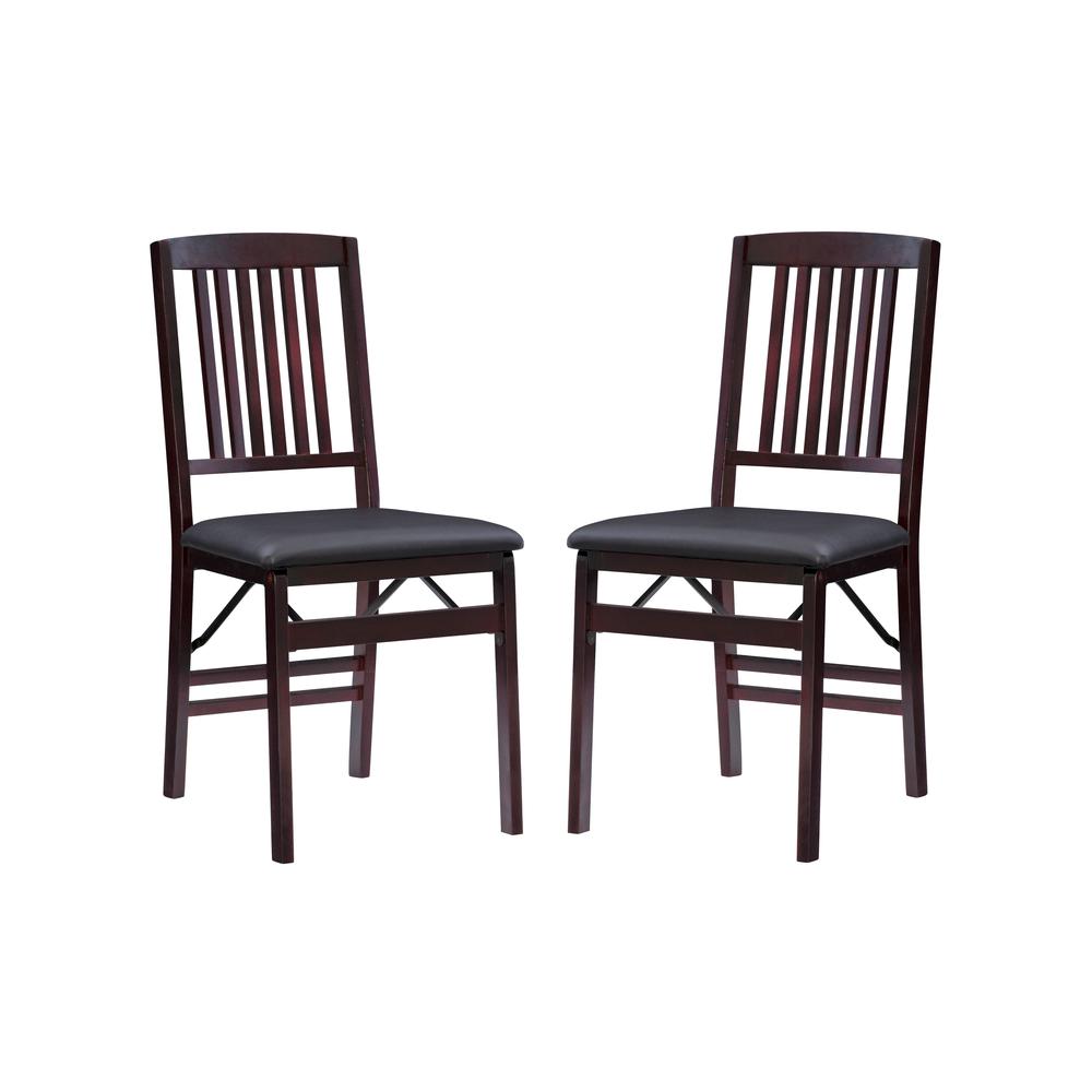 Triena 18 In Mission Back Folding Chair - Set Of Two