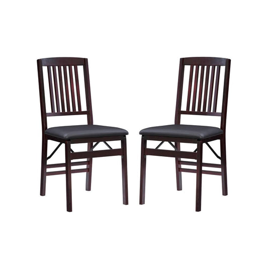 Triena 18 In Mission Back Folding Chair - Set Of Two