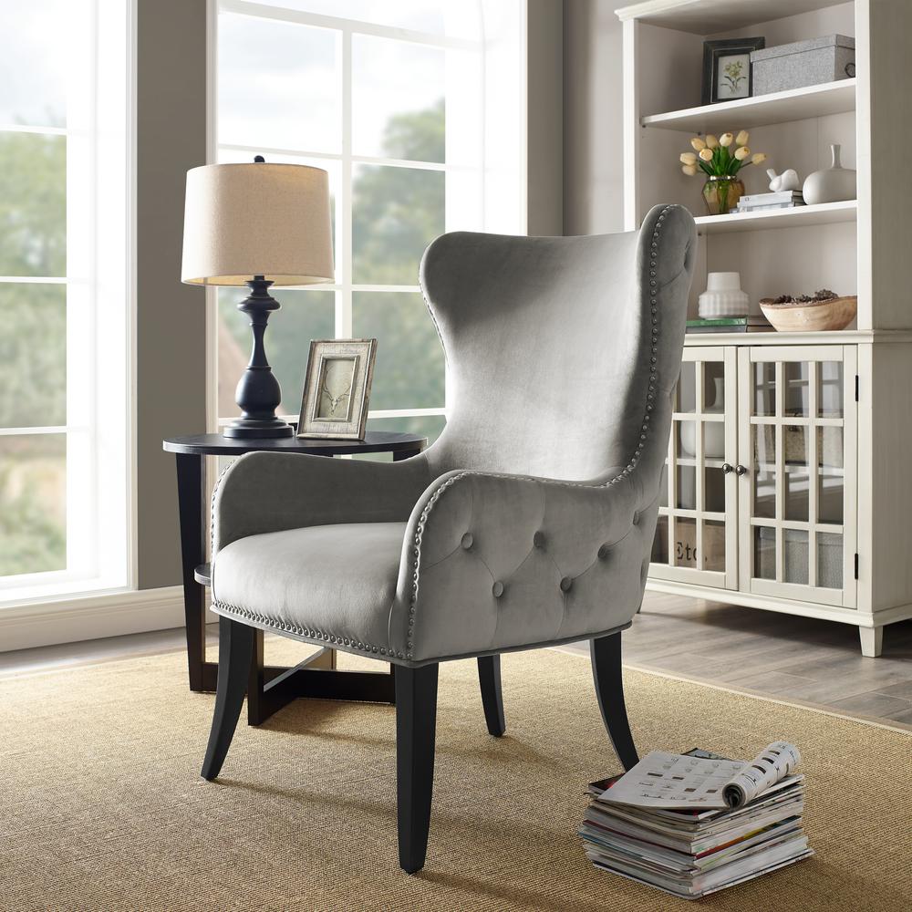 Salem Dark Gray Round Back Chair