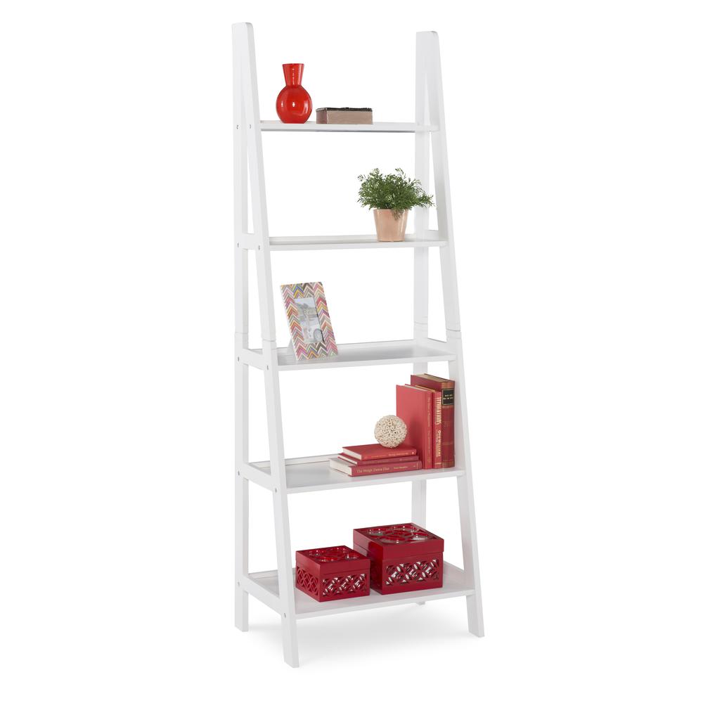 Acadia Ladder Bookshelf, White