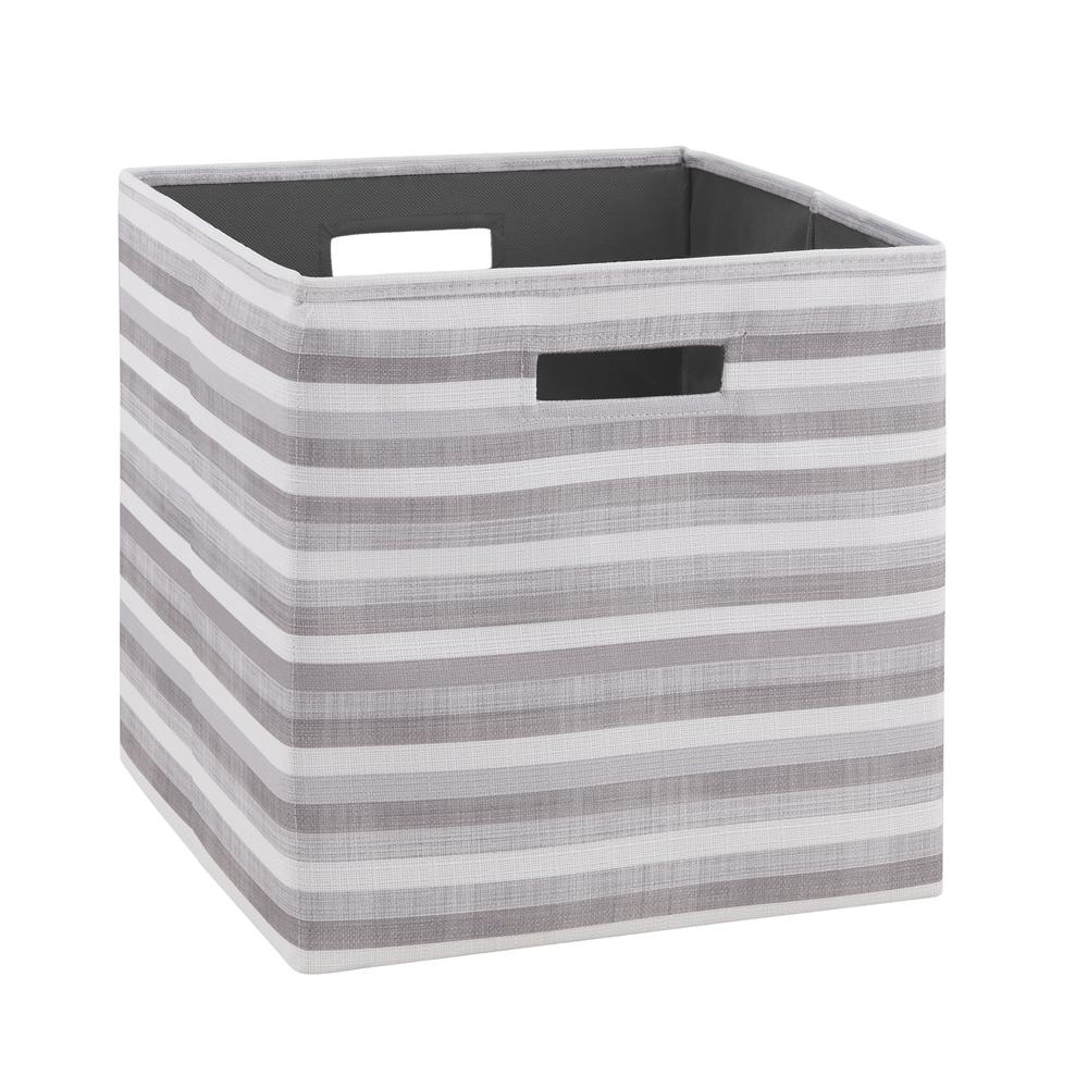 Galli Storage Bin Grey Stripe - Set Of Two