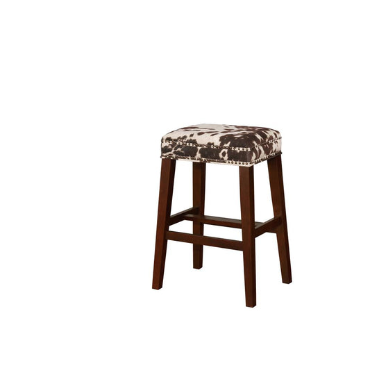 Walt Brown Cow Print Bar Stool