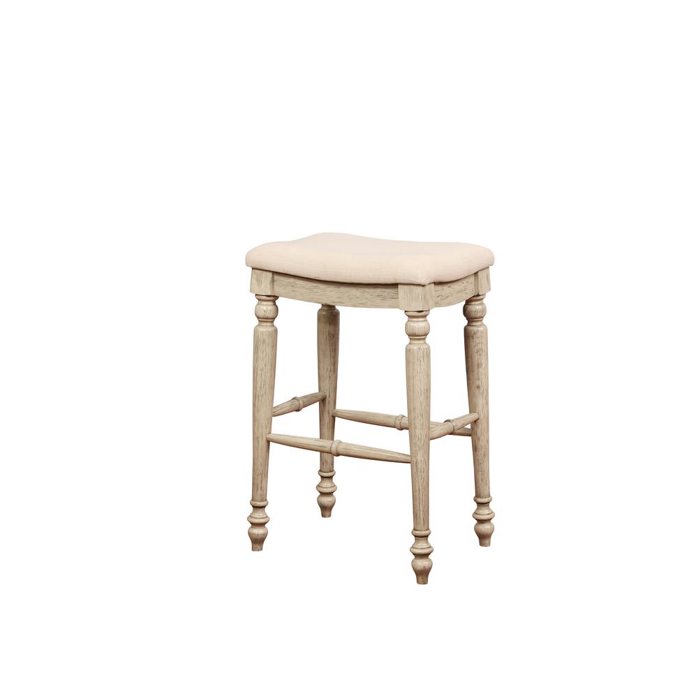 Marino White Wash Backless Bar Stool