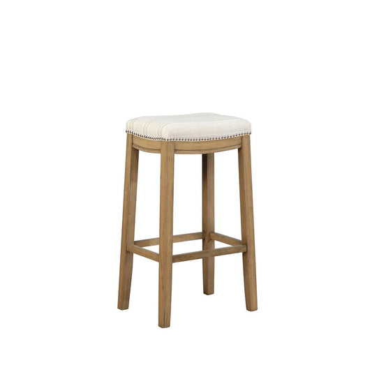 Claridge  Linen Striped Bar Stool