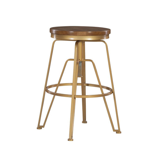 Adjustable Workshop Stool, Matte Gold