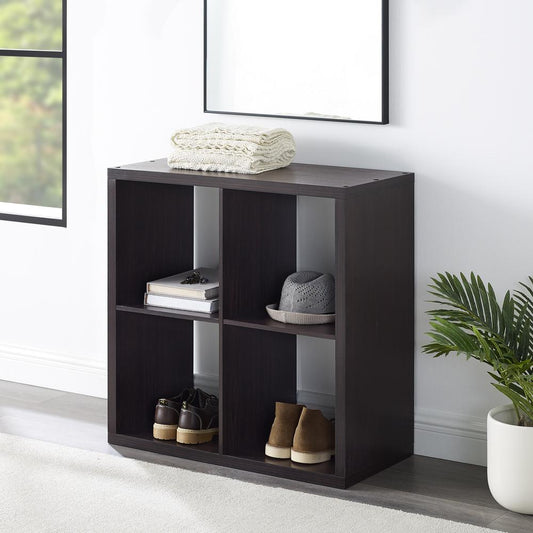 Galli 4 Cubby Storage Cabinet Espresso