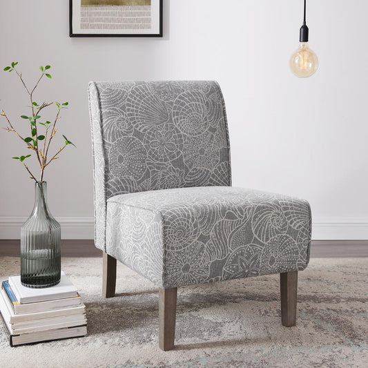 Lily Upholstered Slipper Chair, Stone