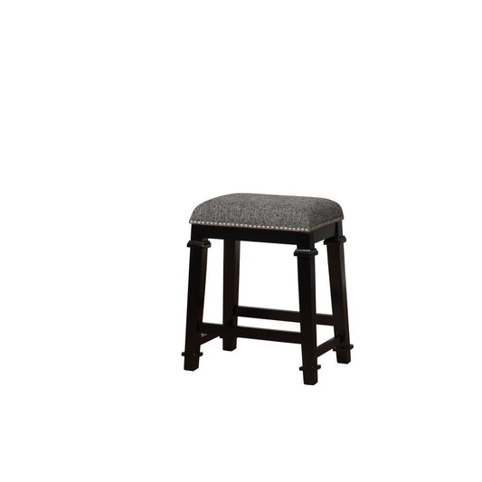 Kennedy Black And White Tweed Backless Counter Stool