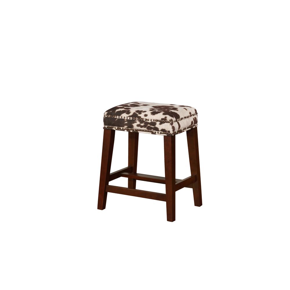 Walt Brown Cow Print Counter Stool