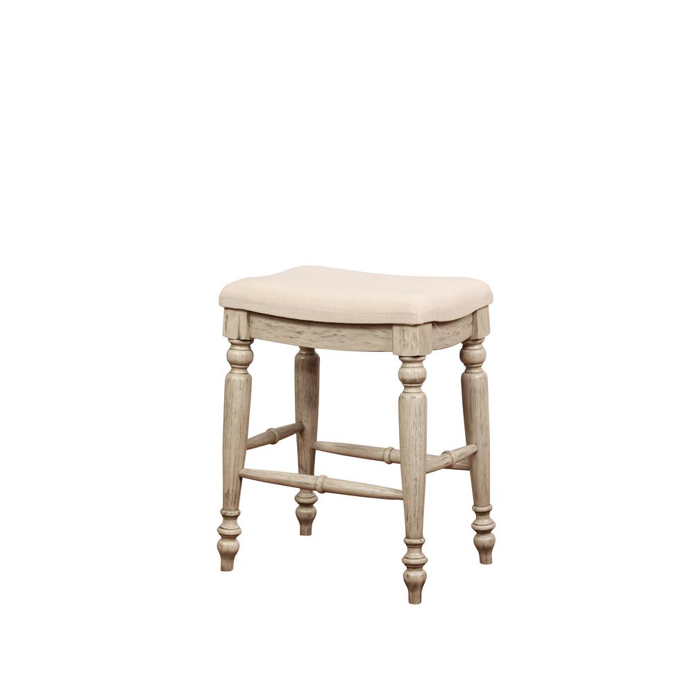 Marino White Wash Backless Counter Stool