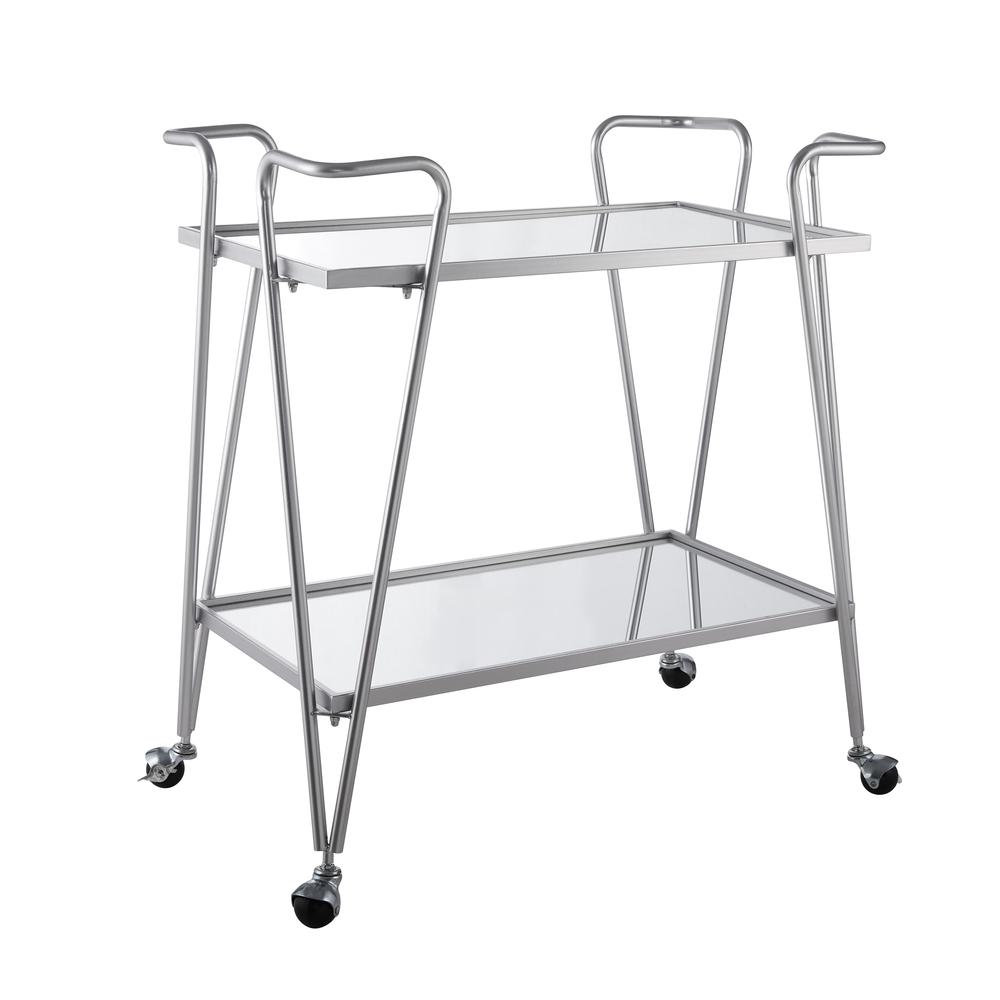 Mid-Century Bar Cart Silver