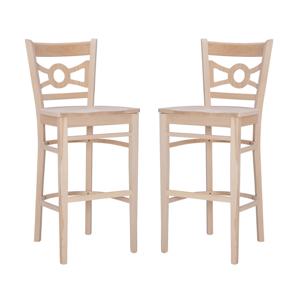 Teresa Barstool Unfinished Set Of 2