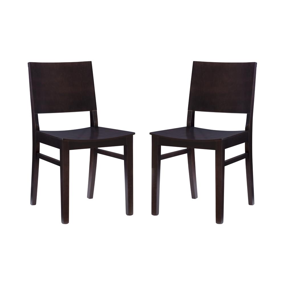 Devin Side Chair Brown- Set Of Two