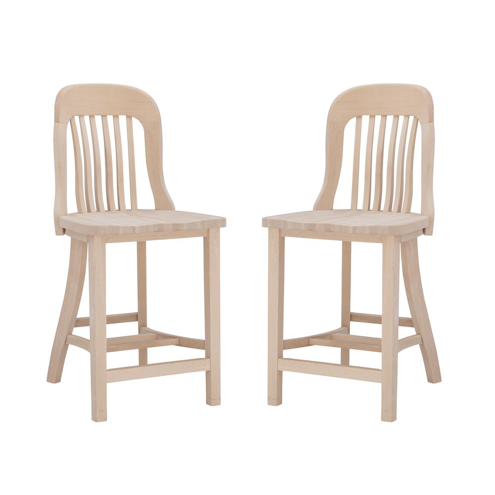 Maylen Barstool Unfinished Set Of 2