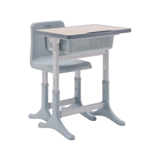 Stevie Adjustable Student Desk Set Gray