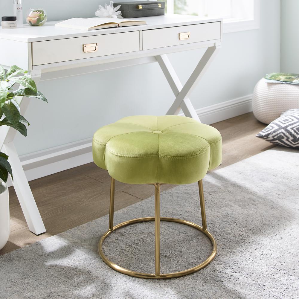 Seraphina Accent Vanity Stool, Green