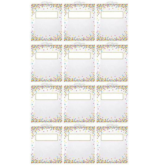 Hanging Confetti Pattern Storage/Book Bag, 10.5" x 12.5", Pack of 12