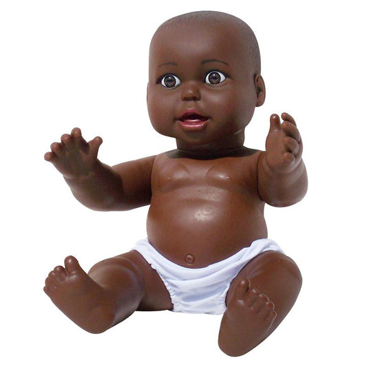 LARGE VINYL GENDER NEUTRAL AFRICAN AMERICAN DOLL