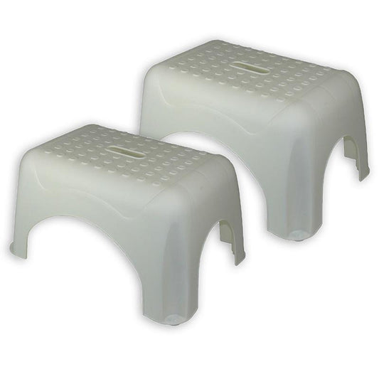 Step Stool, White, Pack of 2