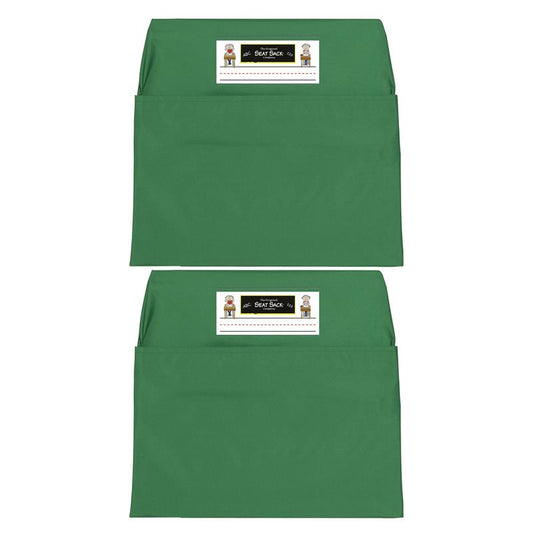 Seat Sack, Standard, 14 inch, Chair Pocket, Green, Pack of 2